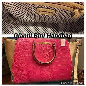 Gianni Bini Pink/Gold Medium Satchel